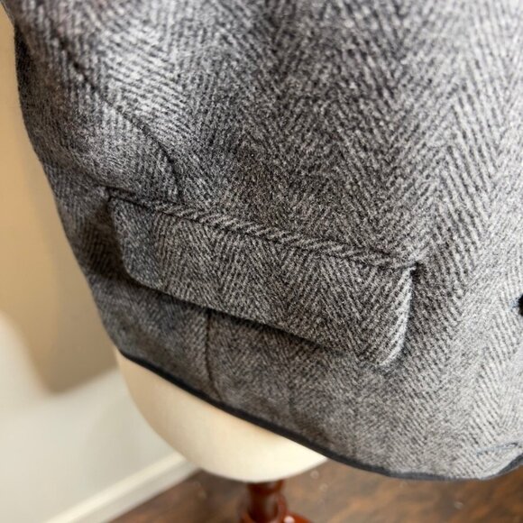 J.Crew $228 Wool Blend Herringbone Lady Jacket Grey Size 18 CB323 - Picture 3 of 10